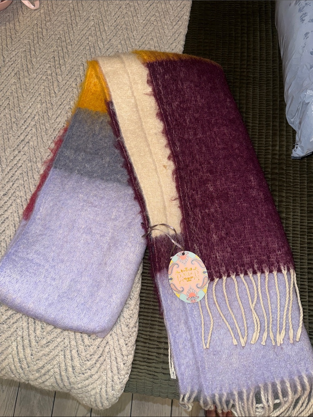 Multi-Color Fringe Scarf - Women Accessories